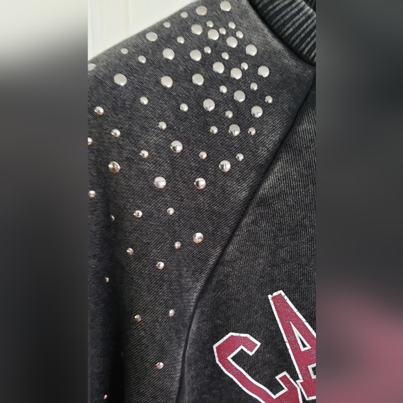 Gameday Couture Charcoal South Carolina Gamecocks Don't Blink Studded Sweatshirt - Picture 5 of 5